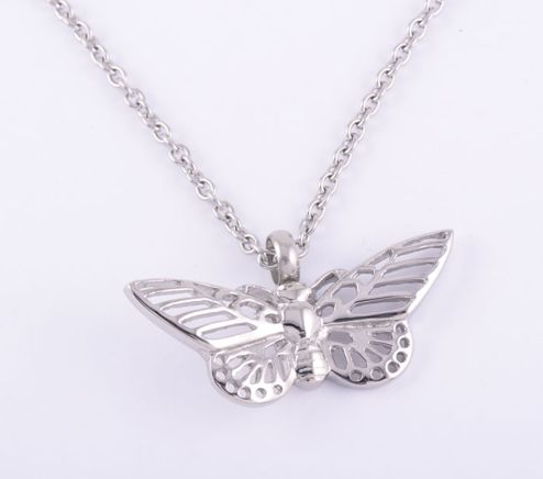Butterfly Ash Pendant (Stainless Steel) - Sylvan Funerals
